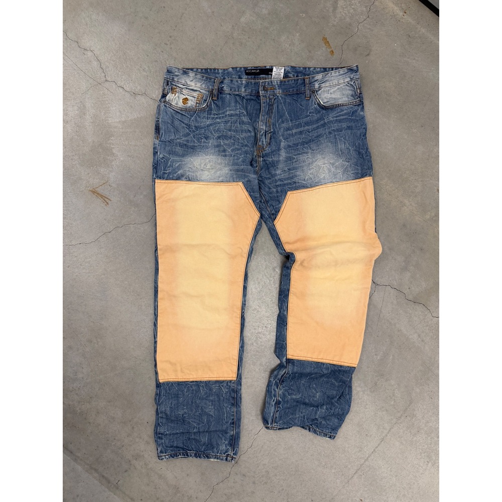 Vintage Y2K RocaWear Denim Jeans - Baggy 42" Waist - Contrast Double Knee - 2003